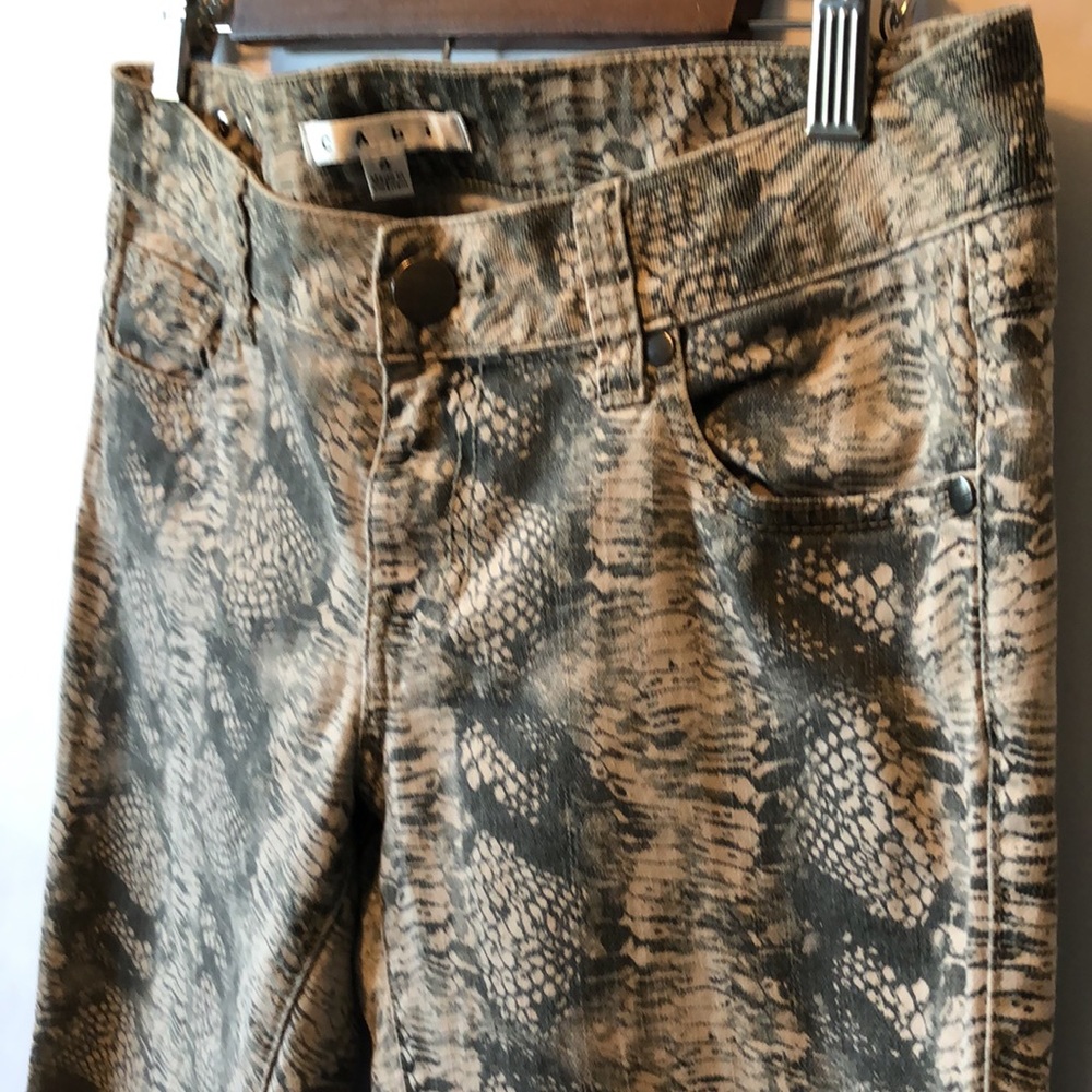 Cabi Snake Skin Print Jeans Sz4 View 4